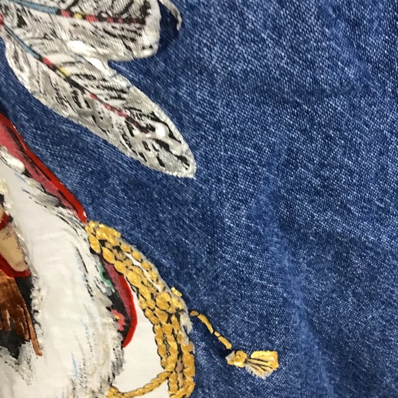 Vintage Wrangler Denim Western Santa Sheriff Shirt - Picture 8 of 8